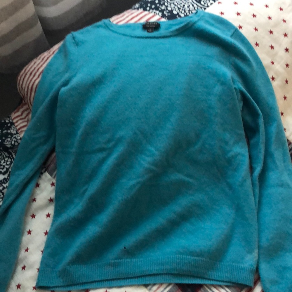 Talbots blue cashmere sweater